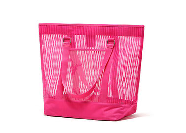 Multifungsi Rose Ladies Beach Bag / Clear Plastic Tote Bags Promosi