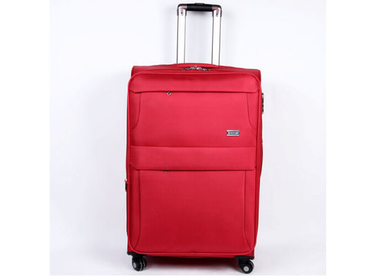 Red Code lock travel EVA trolley case with elegant imprint front logo and zipper pullers