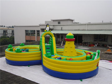 Luar ruangan Inflatable Amusement Park / Anak-anak bermain peralatan hiburan