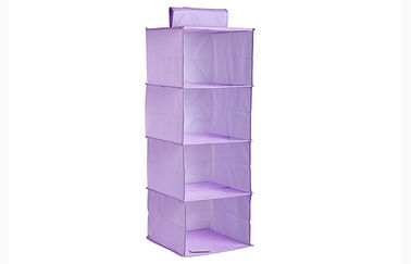 Sedang Purple Empat Lattice Hanging Pakaian Folding Trunk Organizer Tas